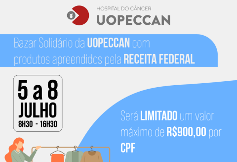 Uopeccan realiza bazar com produtos apreendidos pela Receita Federal