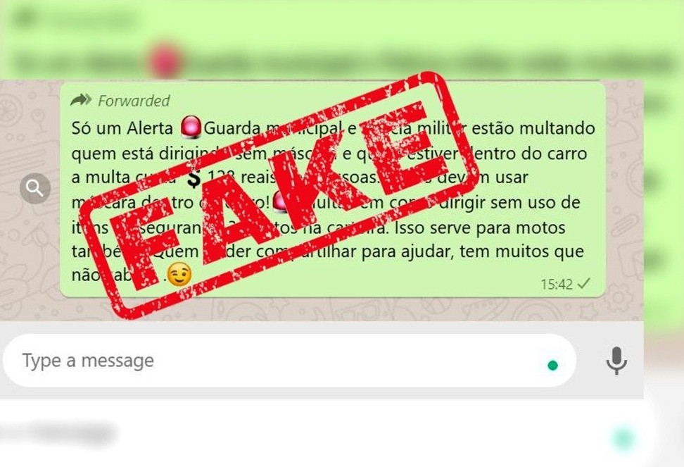 Cettrans/Transitar esclarece: é Fake News a mensagem que rende multa de trânsito a falta de máscara