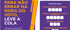 TSE disponibiliza “cola” eleitoral para eleitor levar no dia da votação