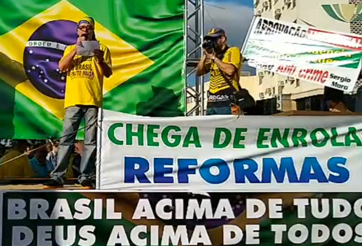 Manifestação tem atos pró-Moro em Cascavel 